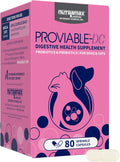 Nutramax Proviable Probiotics for Dogs and Cats, Daily Digestive Health Supplement with Multiple Strains of Bacteria, Cat and Dog Probiotics plus Prebiotics, 80 Capsules