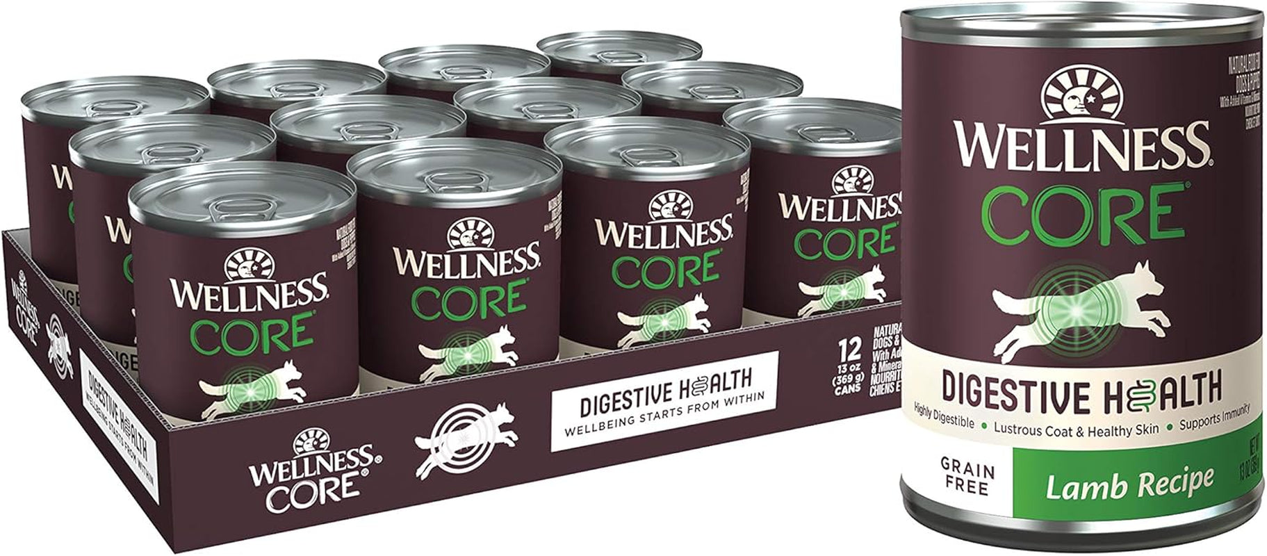 CORE Digestive Health Lamb Grain Free Wet Dog Food, 13 Ounce Can (Pack of 12)