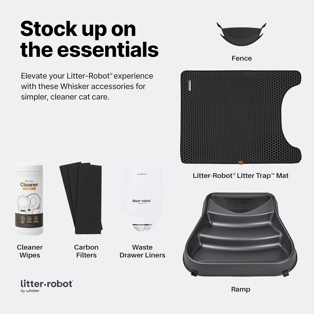 Litter-Robot 3 Connect by , Grey - Automatic, Self-Cleaning Cat Litter Box, Helps Reduce Litter Box Odors, Works with Almost Any Clumping Litter, care 1-Year Warranty