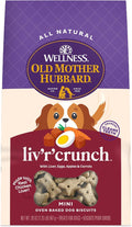 Wellness Liv'R'Crunch Dog Biscuits, Natural, Training Treats, Chicken Liver, Oats, Apples, Carrots, & Eggs Flavor, Mini Size, (20 Ounce Bag)
