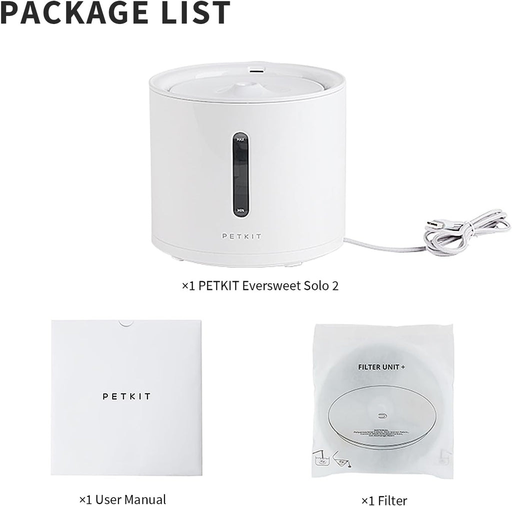 EVERSWEET Solo 2 Cat Water Fountain with Pump, Ultra Quiet 70Oz/2L Pet Water Fountain for Cats and Dogs Inside, 3 Working Modes, Visualization Window, (App Control)