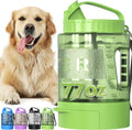 Portable Dog Travel Water Bottle, 77Oz Large Portable Dog Water Bowl Dispenser, Leakproof Pet Drinking Bottle Dispenser for Hiking Camping Walking Travelling Beach Car Trips, No Spill, BPA Free,Green