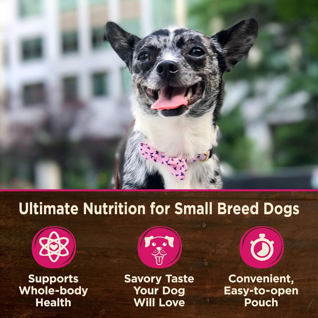 CORE Natural Grain Free Small Breed Mini Meals Wet Dog Food, Pate Beef & Chicken Dinner, 3-Ounce Pouch (Pack of 12)