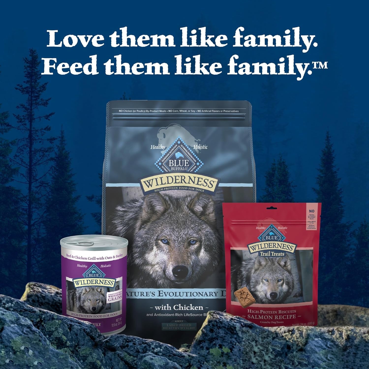 Wilderness Natural High-Protein Dry Food for Adult Dogs, Chicken Recipe, 24-Lb. Bag