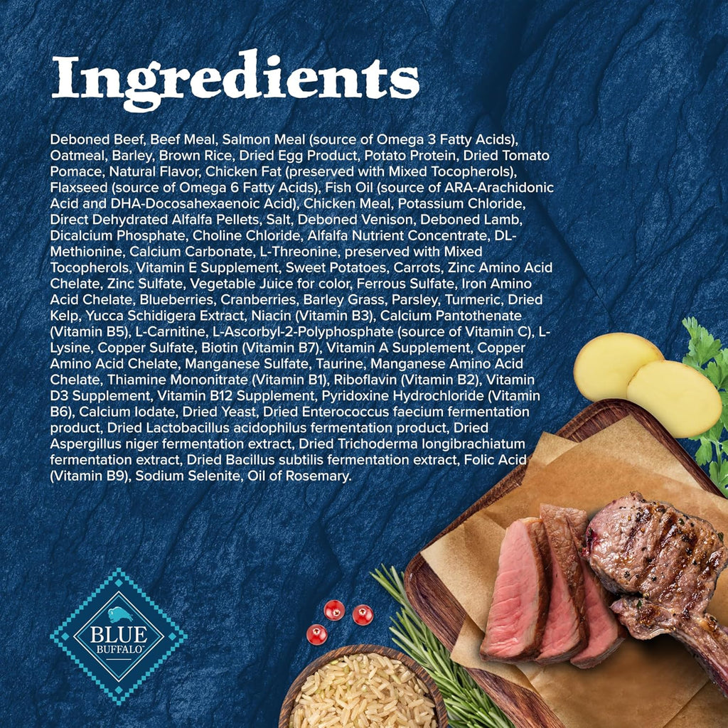 Wilderness Rocky Mountain Recipe High-Protein Dry Puppy Food with DHA, Made in the USA with Natural Ingredients plus Wholesome Grains, Red Meat, 4.5-Lb. Bag