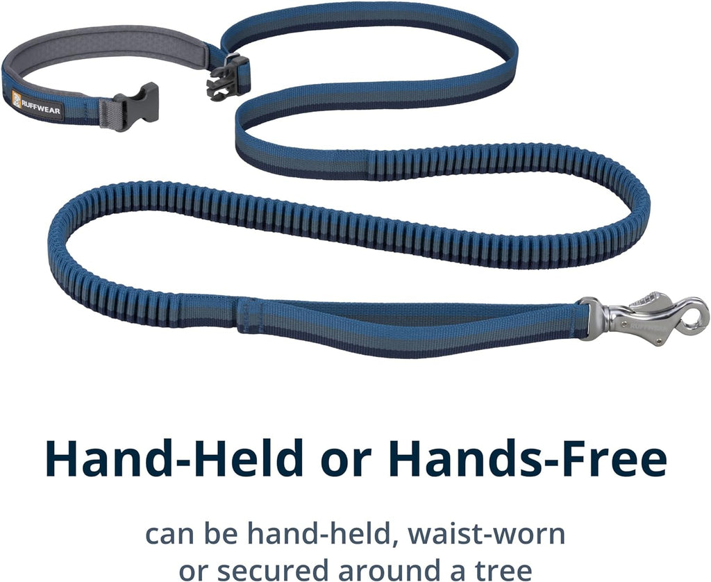 , Roamer Bungee Dog Leash for Running, Biking or Hiking, Can Be Used Hand-Held or Hands-Free, Orion Blue, 5.5'-7'