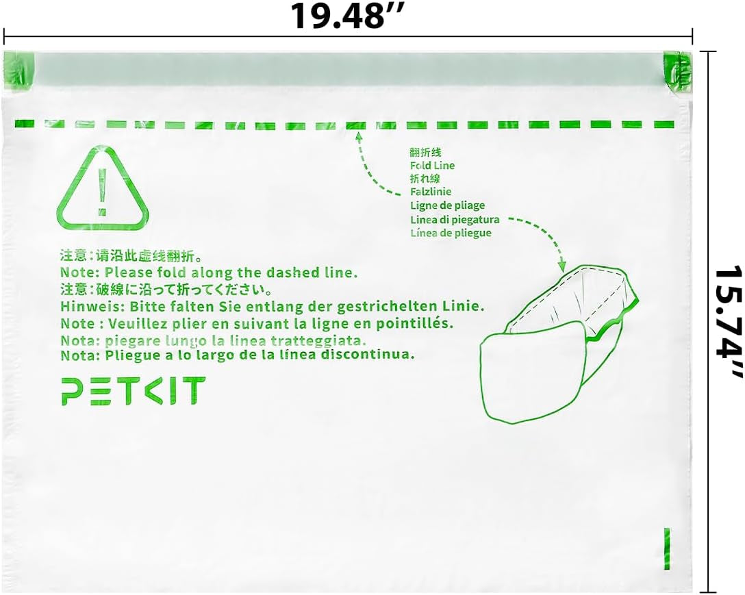 Replacement Trash Bag Waste Bag for Puramax 2/PUROBOT Max Pro Automatic Cat Litter Box-5 Rolls (5 Roll(90 Count))