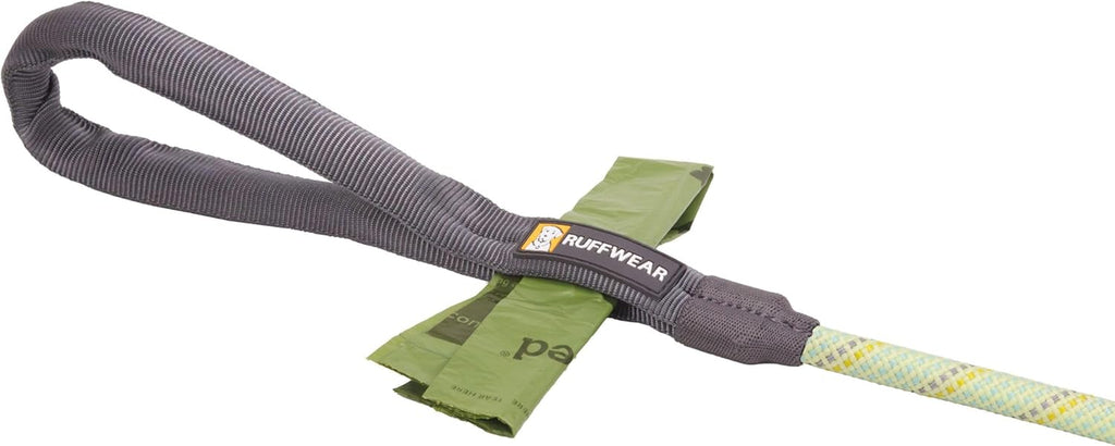 , Knot‑A‑Leash, Climbing‑Inspired Rope Leash, 5 Ft Reflective Rope, Secure Auto‑Locking Swivel Carabiner, Tubular Handle, Accessory Loop for Pick‑Up Bags, Moss Green, Large