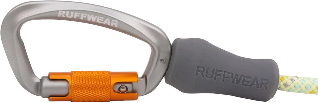 , Knot‑A‑Leash, Climbing‑Inspired Rope Leash, 5 Ft Reflective Rope, Secure Auto‑Locking Swivel Carabiner, Tubular Handle, Accessory Loop for Pick‑Up Bags, Moss Green, Large