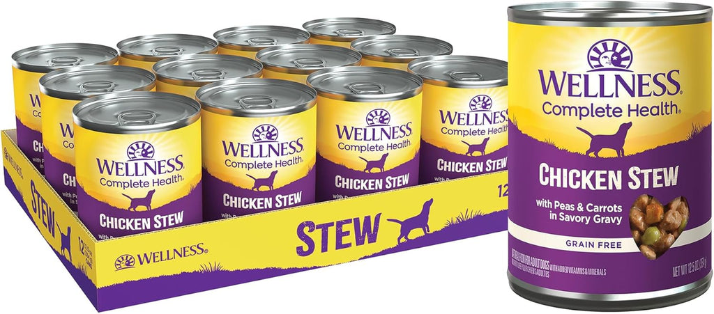 Complete Health Thick & Chunky Natural Grain Free Canned Wet Dog Food, Chicken Stew, 12.5-Ounce Can (Pack of 12)