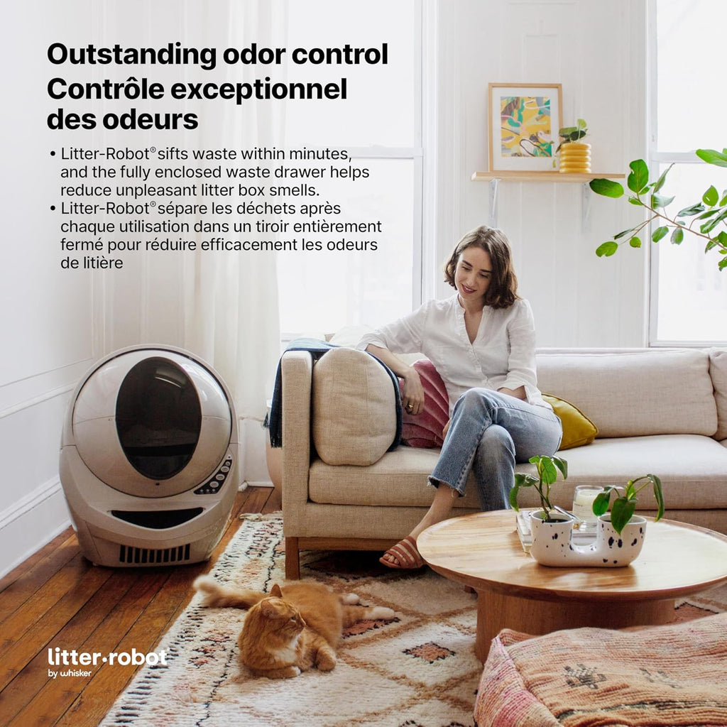 Litter-Robot 3 Connect by , Beige - Automatic, Self-Cleaning Cat Litter Box, Helps Reduce Litter Box Odors, Works with Almost Any Clumping Litter, care 1-Year Warranty