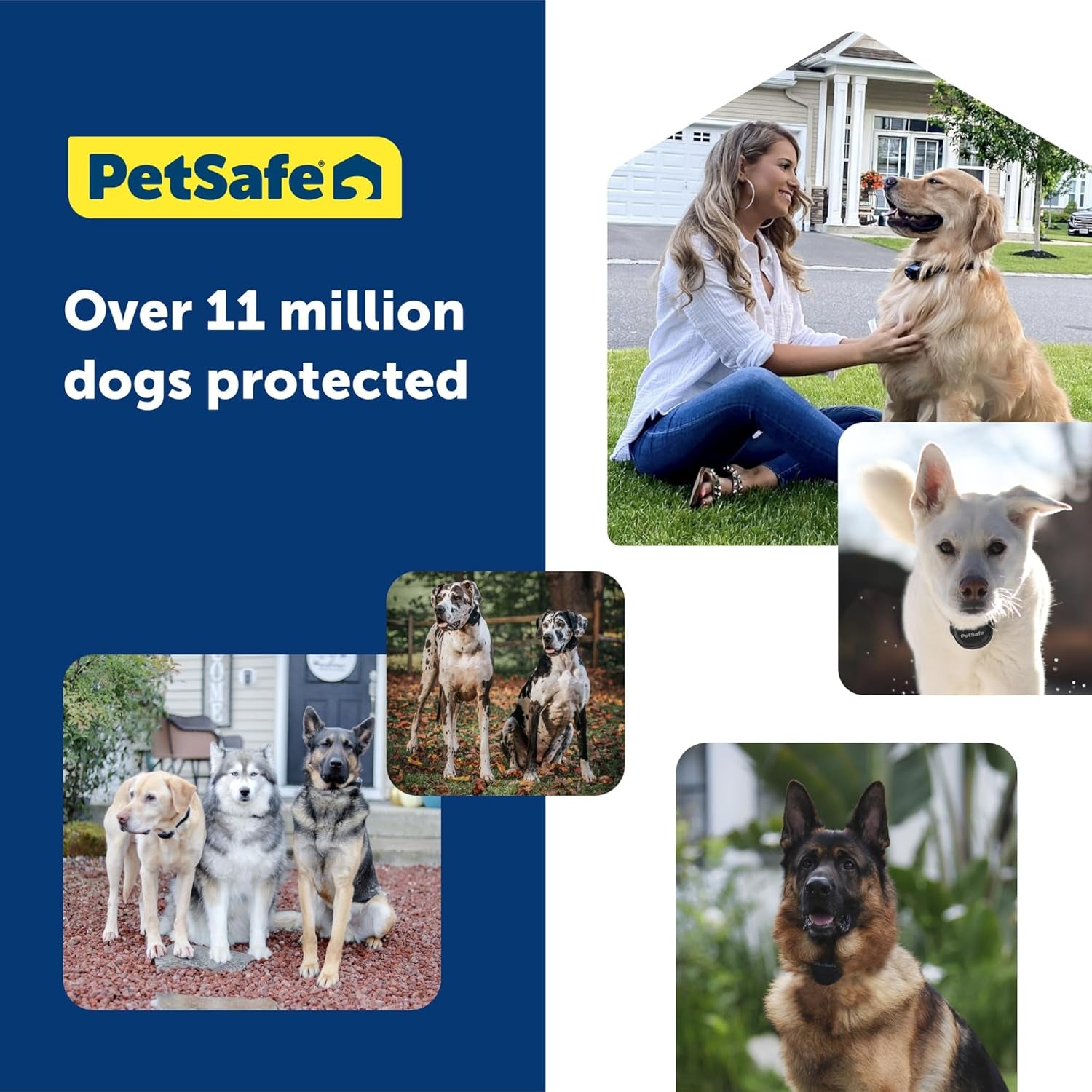 Guardian GPS Tracking Dog Fence Collar - Reliable Dog Fence - Wireless Virtual System - Waterproof Collar - Long Lasting Battery - Blue