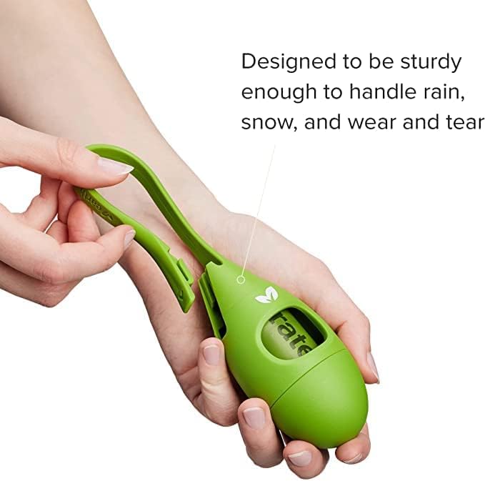 Dog Poop Bag Holder with Dog Poop Bags, Durable and Guaranteed Leakproof, Lavender Scented, 1 Dispenser and 15 Bags