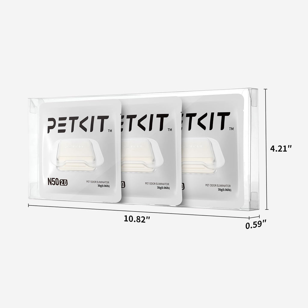 N50 Odor Eliminator 2.0 Exclusive for Puramax and Puramax 2 Self-Cleaning Cat Litter Box, Automatic Cat Toilet Box Smell Control Remover (Pack of 3)