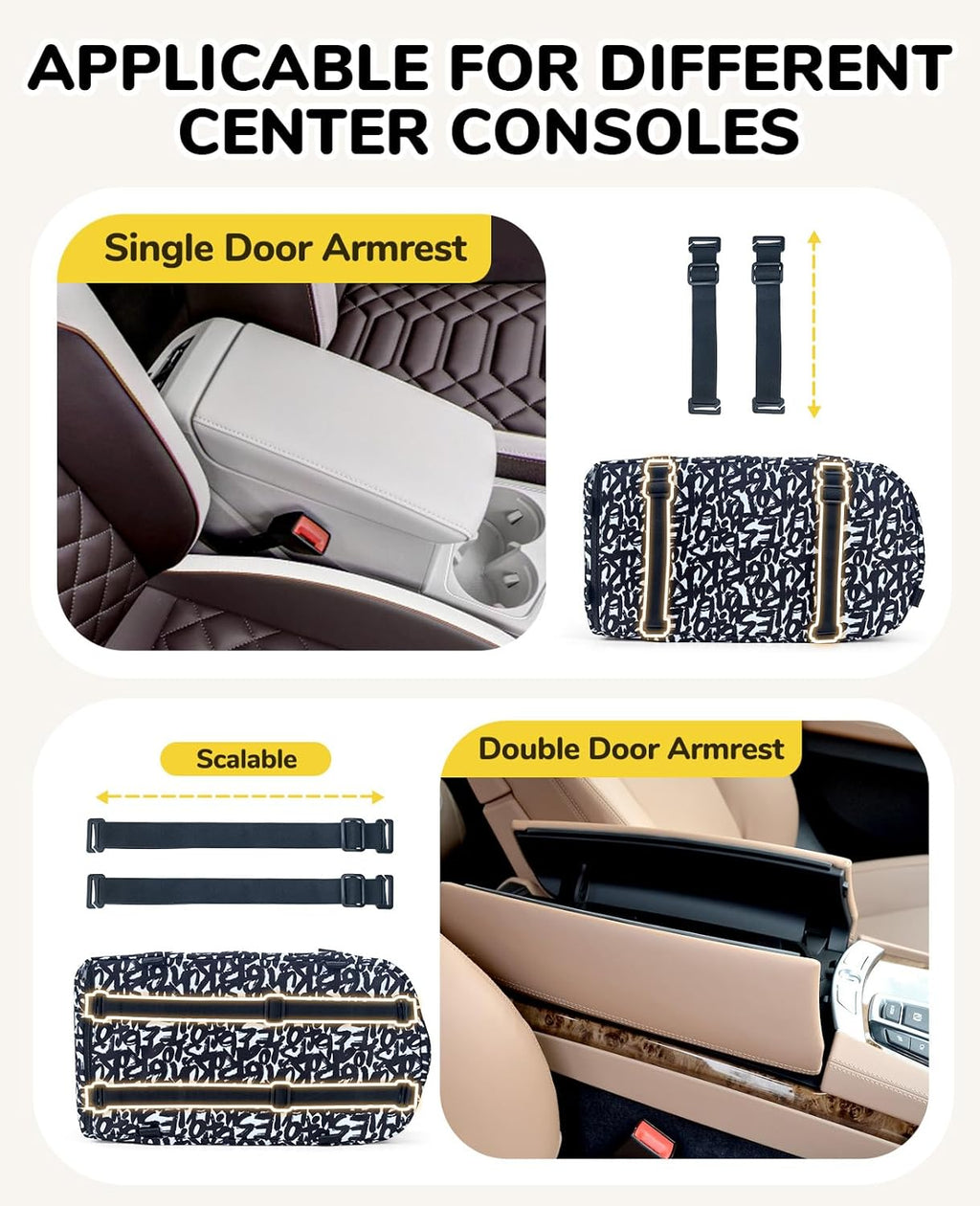 Center Console Dog Car Seat for Small Dogs, Puppy Cat Car Seat Booster with Soft Cushion Safety Belt, Seats Safe & Cozy Metal Frame Armrest Dog Booster Pet under 11 Lbs (Graffiti)