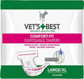 Comfort Fit Dog Diapers - Disposable Female Dog Diapers - Absorbent with Leak Proof Fit - Large/X-Large, 30 Count
