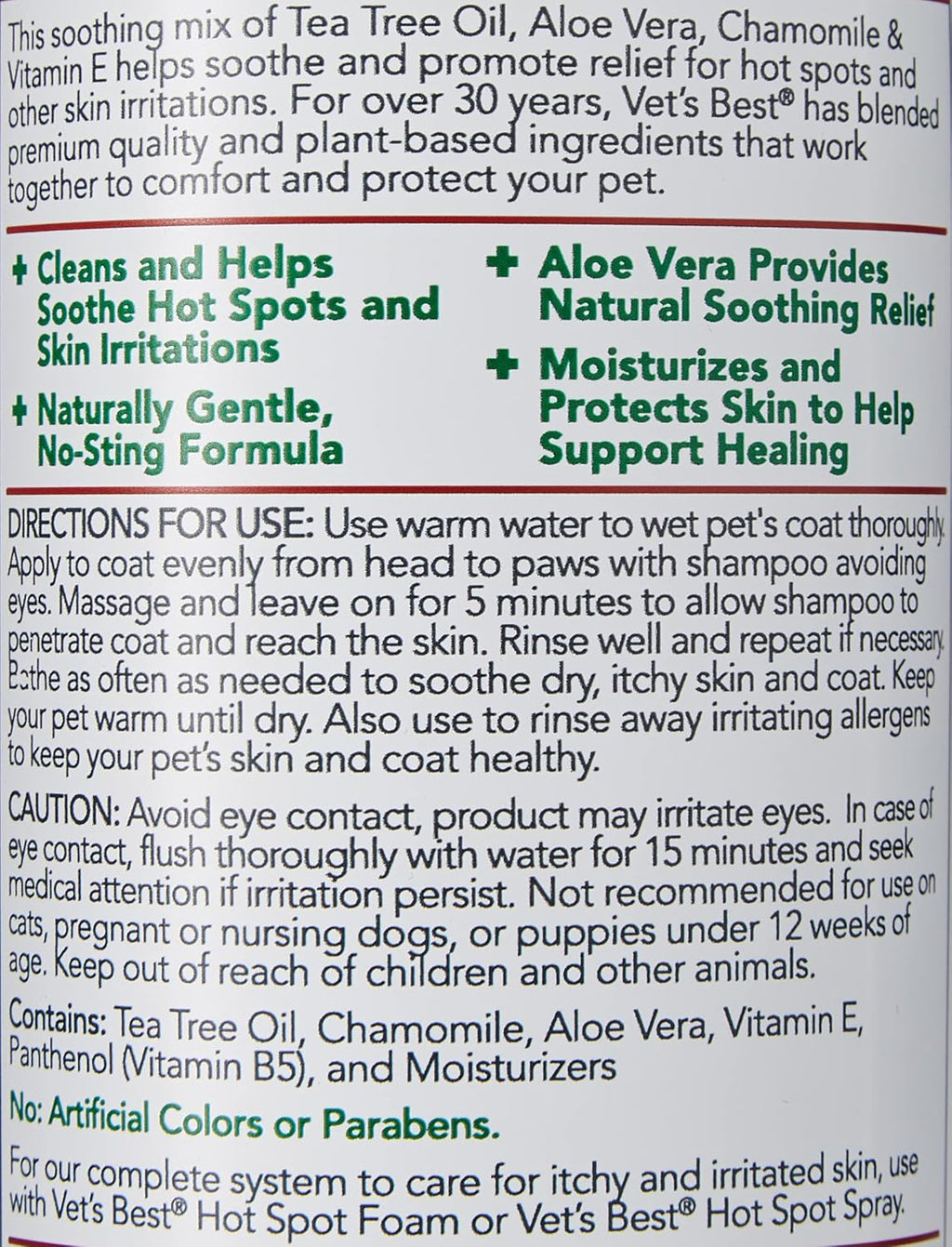 Hot Spot Itch Relief Shampoo for Dogs - Relieves Dog Dry Skin, Rash, Scratching, Licking, Itchy Skin, and Hot Spots - 16 Ounces