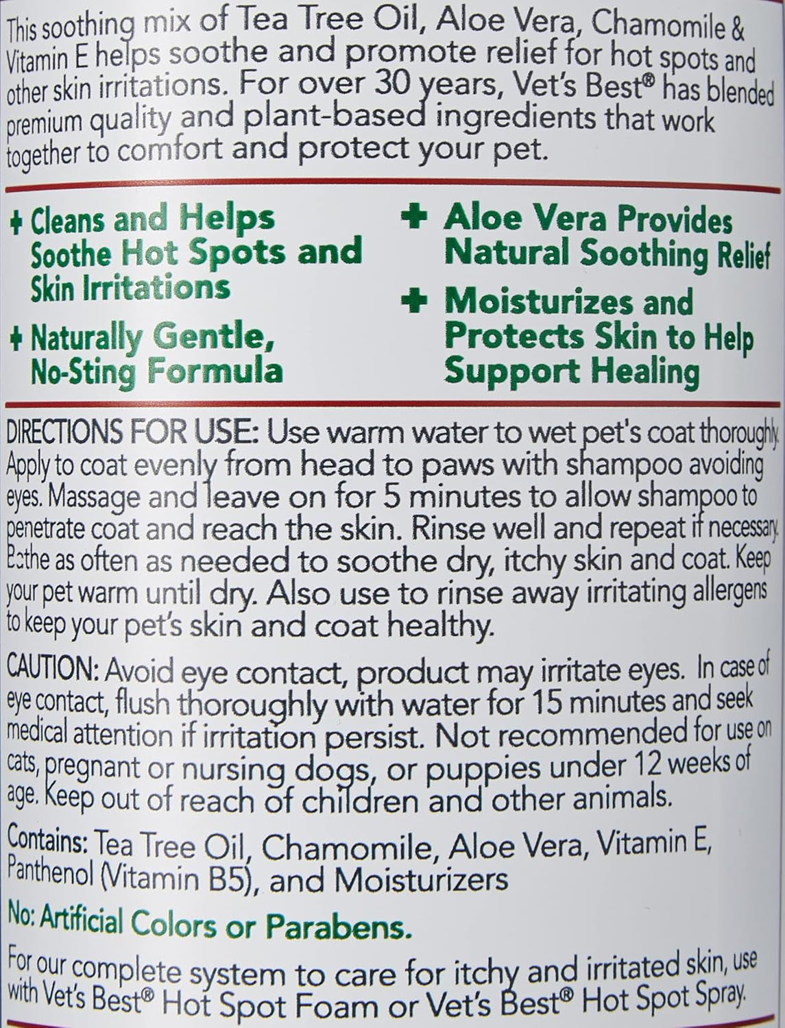 Hot Spot Itch Relief Shampoo for Dogs - Relieves Dog Dry Skin, Rash, Scratching, Licking, Itchy Skin, and Hot Spots - 16 Ounces