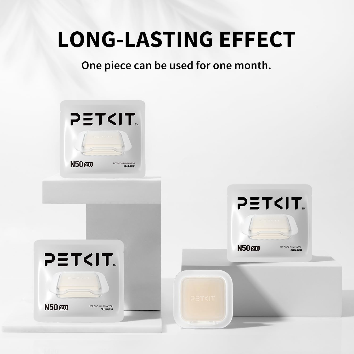 N50 Odor Eliminator 2.0 Exclusive for Puramax and Puramax 2 Self-Cleaning Cat Litter Box, Automatic Cat Toilet Box Smell Control Remover (Pack of 3)