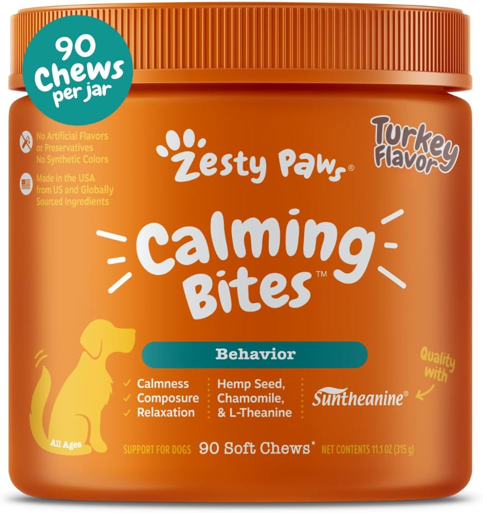 Calming Chews for Dogs Composure & Relaxation for Everyday Stress & Separation Peanut Butter 90 Count