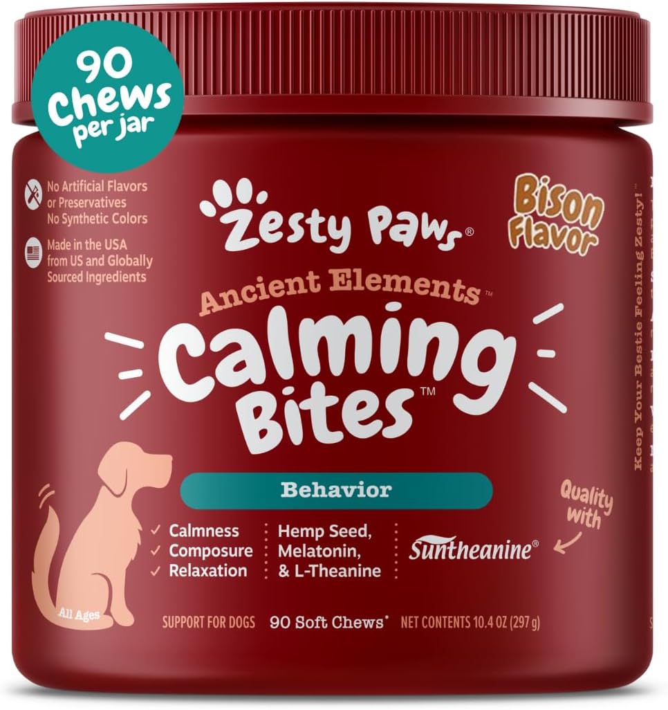 Calming Chews for Dogs Composure & Relaxation for Everyday Stress & Separation Peanut Butter 90 Count