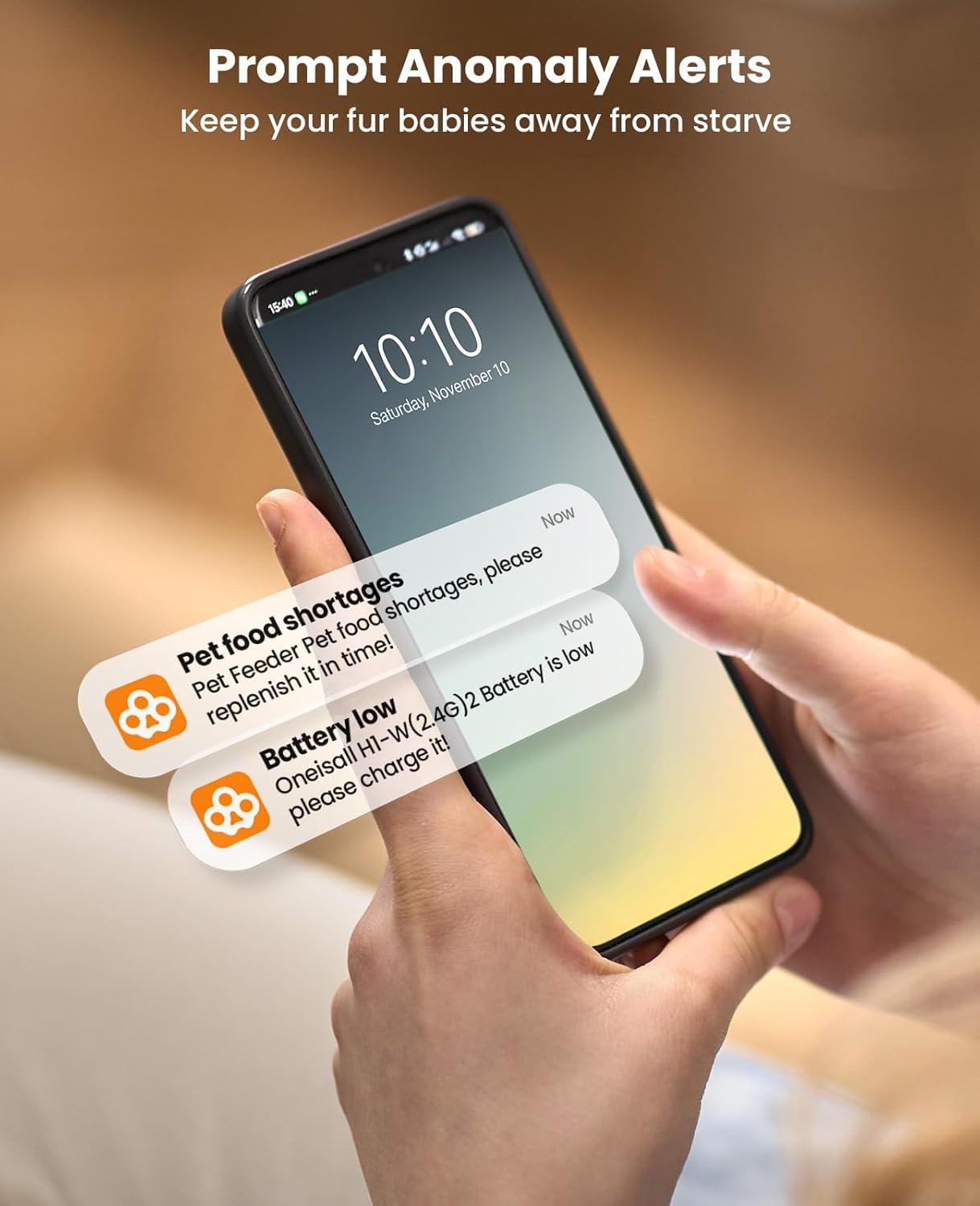 Cordless Wifi Automatic Cat Feeder for 2 Cats, Rechargeable 100-Day Battery Operated Auto Cat Feeder, 20 Cups/5L Timed Cats Food Dispenser Automatic for Large Kibble, Smart App Control