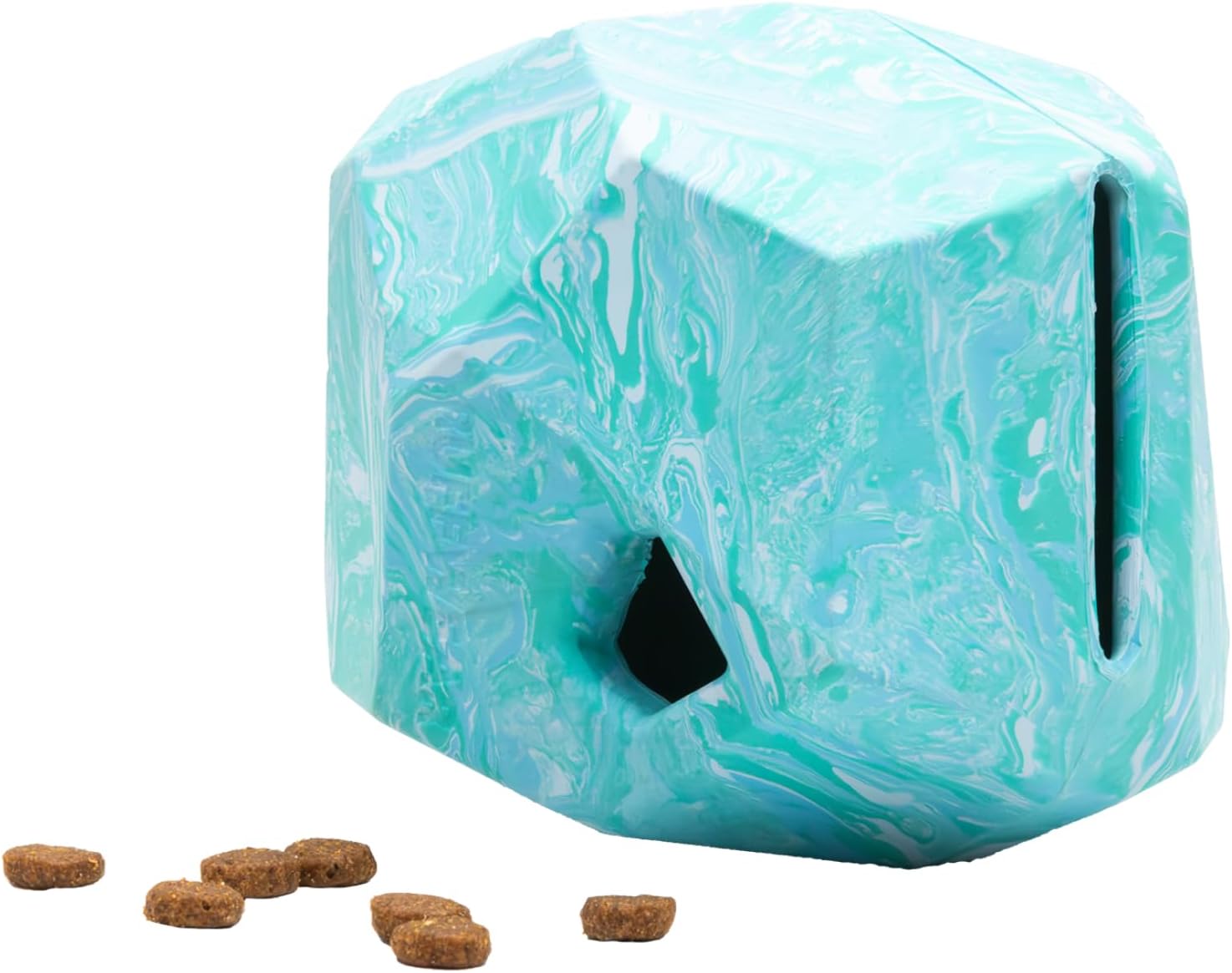, Gnawt-A-Rock – Durable Interactive Dog Toy, Treat Dispensing, Made from Natural Latex Rubber, Perfect for Power Chewers, Glacial Blue