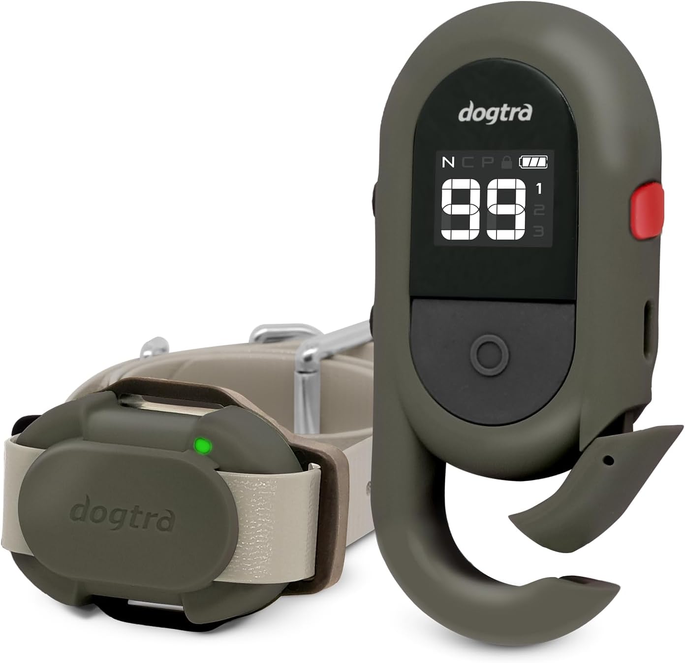 CUE Green – E-Collar for Dogs Training Collar with Remote – Training Made Easy for Everyday Dog Owners – Gentle Vibration, Custom Boost, Waterproof, Rechargeable, 400-Yard Range System