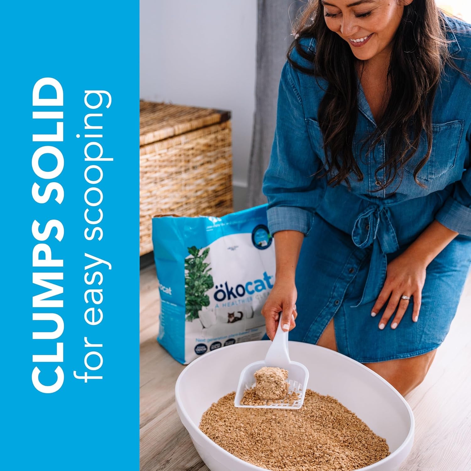 Original Wood Clumping Cat Litter, Unscented, 26 Pounds XL - Natural Ingredients, Stops Odor, Clumps Solid, 99% Dust Free, Great for All Cats