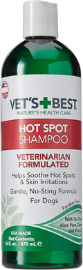 Hot Spot Itch Relief Shampoo for Dogs - Relieves Dog Dry Skin, Rash, Scratching, Licking, Itchy Skin, and Hot Spots - 16 Ounces