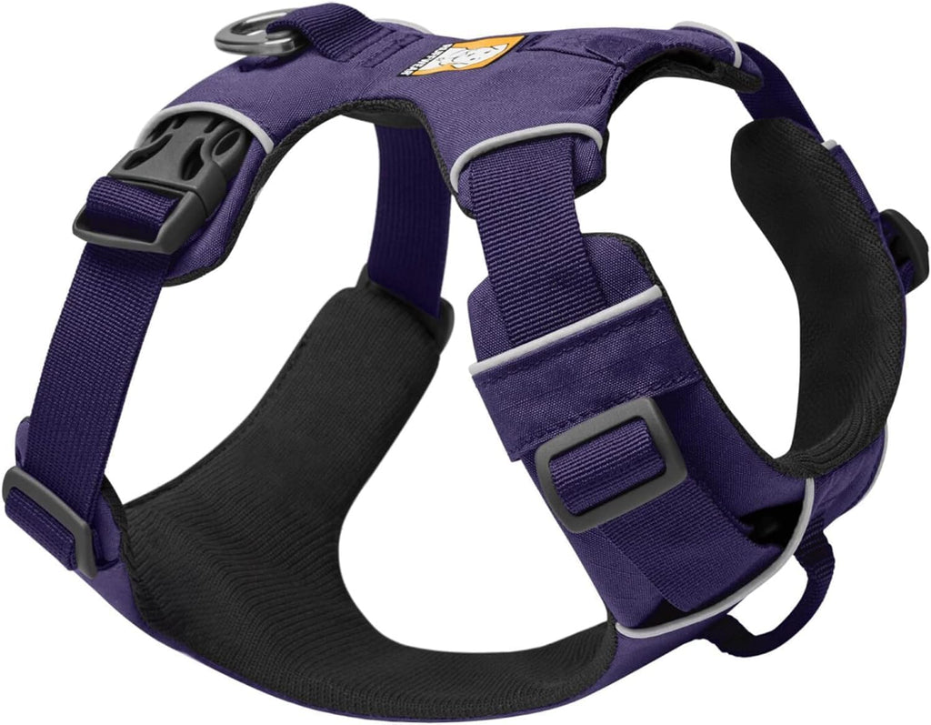 , Front Range Dog Harness, Reflective Soft Padded Everyday Harness with Dual Leash Clips, Adjustable and Lightweight Fit for Training or Walking for All Dogs, Purple Sage, Large/X-Large