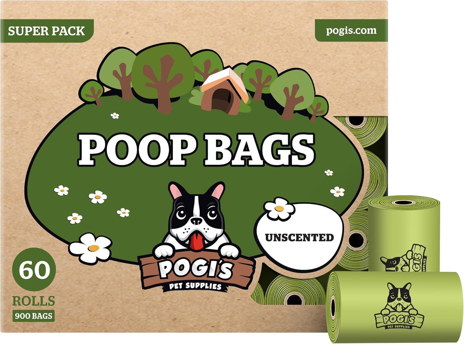 Pogi’S Dog Poop Bags – Leak-Proof & Extra Thick Pet Waste Bags (Fresh Scent, 30 Rolls, 450-Count)