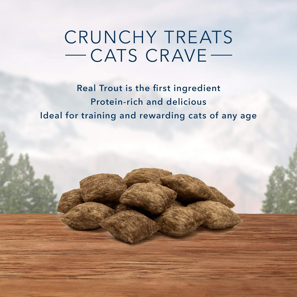 Wilderness High Protein Crunchy Cat Treats, Made with Natural Ingredients, Tasty Trout, 2-Oz Bag (Pack of 12)