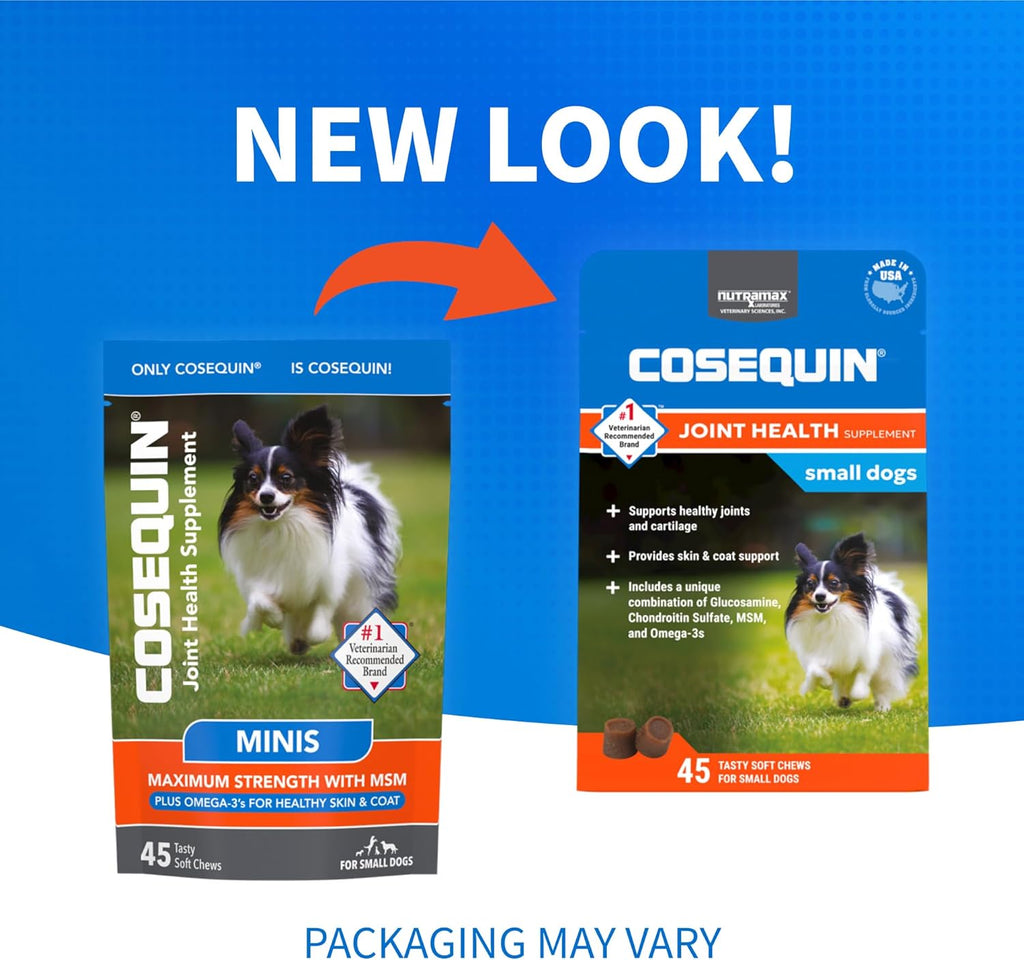 Cosequin Minis Soft Chews Maximum Strength with MSM plus Omega3, 45 Count
