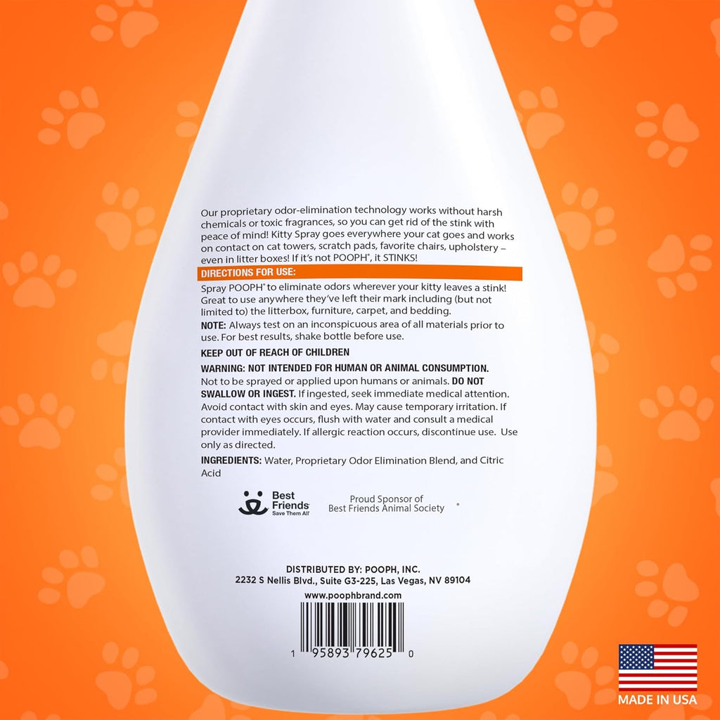® Kitty Odor Eliminator – 32 Fl Oz Bottle – Proprietary Odor-Elimination Technology Works On-Contact – Cat Trees, Toys, Furniture, Bedding – NO Fragrances, NO Harsh Chemicals, Safe & Non-Toxic