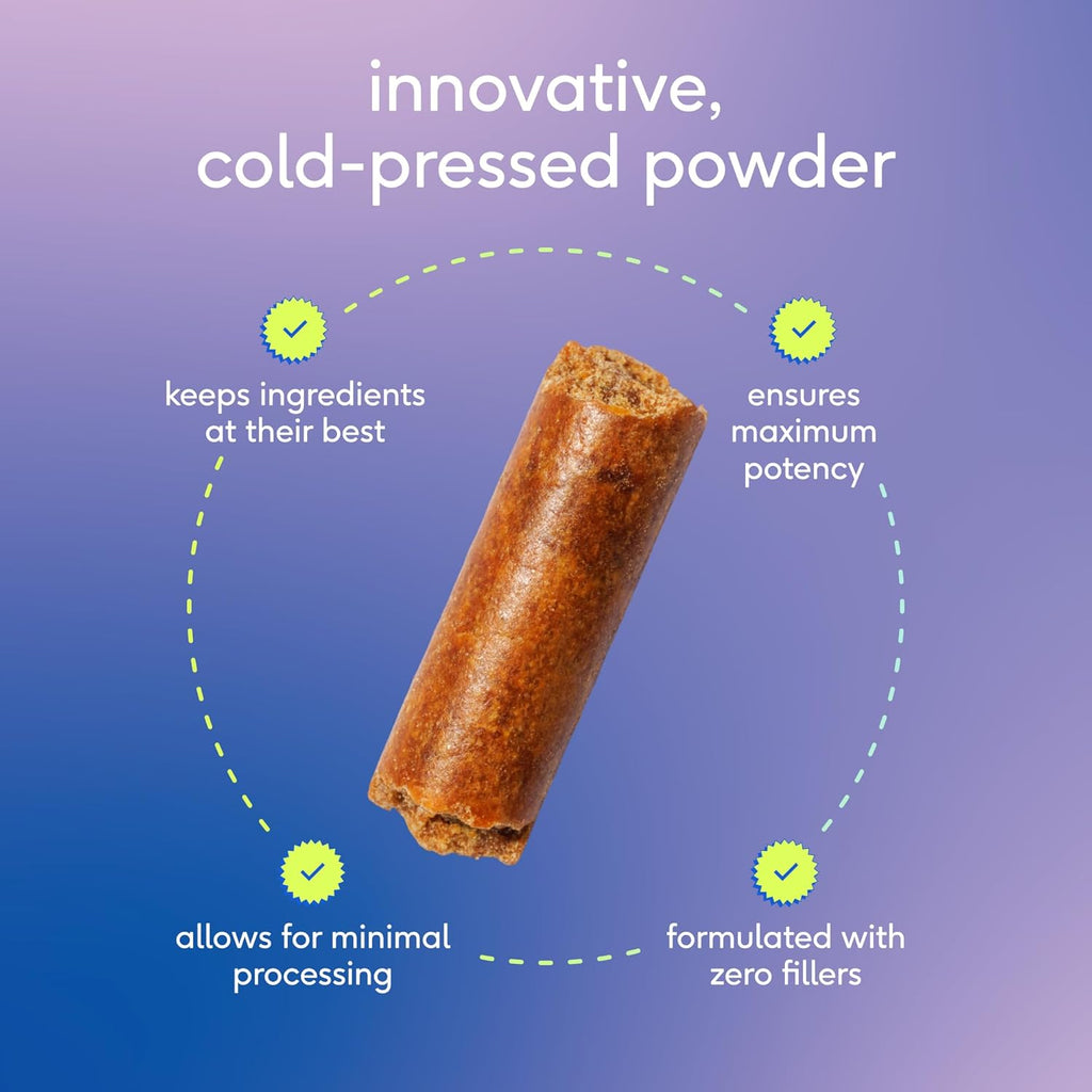 Gutwell Stress Support - Dog Anxiety Relief & Calming Treats - Tasty Food Topper for Dog Stress and Anxiety Relief - Support Gut-Brain Axis with Triple-Biotic Blend & Magnesium - 60 Scoops