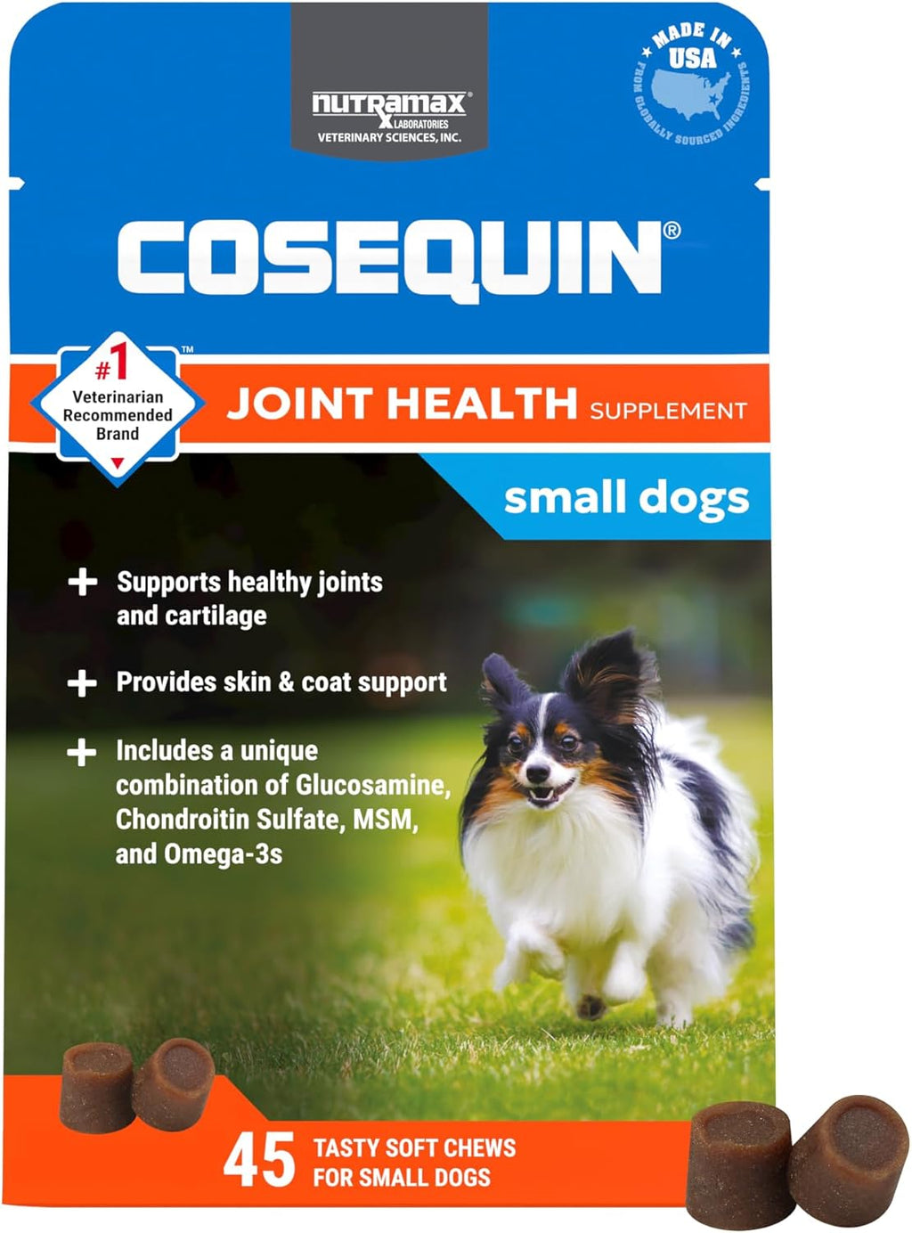 Cosequin Minis Soft Chews Maximum Strength with MSM plus Omega3, 45 Count
