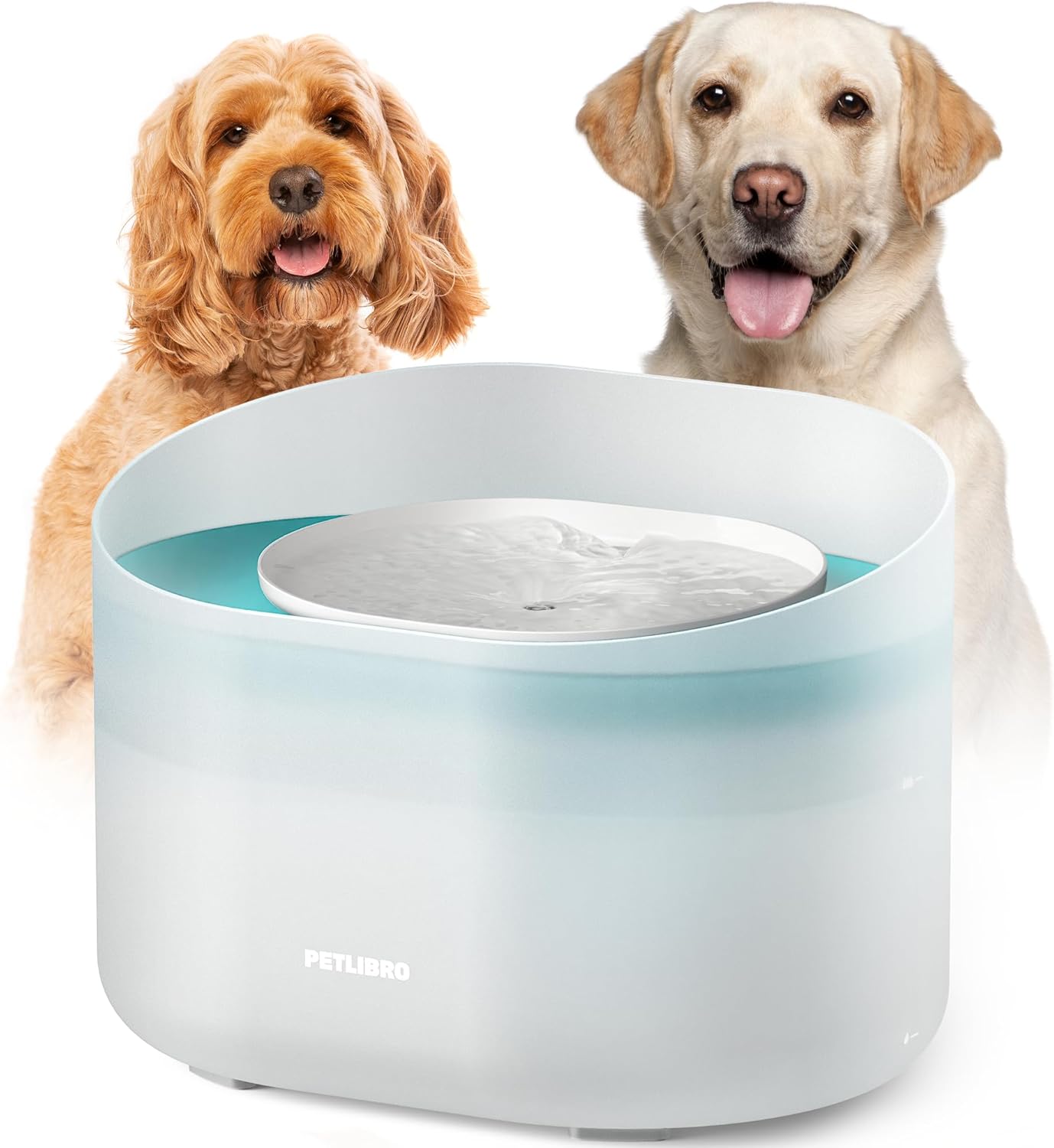 Dog Water Fountain, 2.1Gal/8L Capsule Dog Fountain for Medium to Large Dogs, Anti-Splash Dog Water Bowl Dispenser, Super Quiet Pet Water Fountain, Great for Dogs Cats and Multi-Pet Home