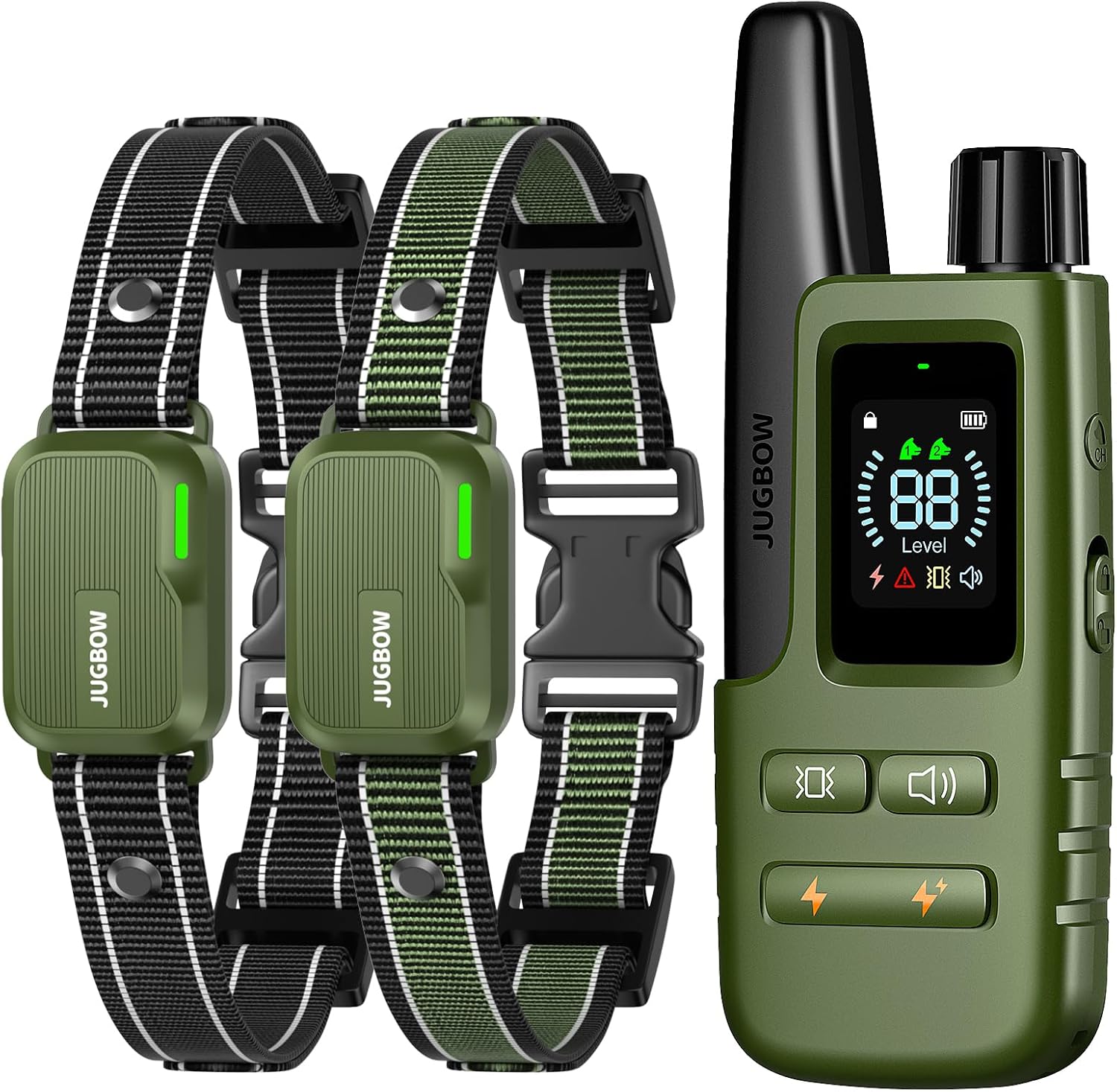 Dog Shock Collar - 4500FT Dog Training Collar with Remote, IPX8 Waterproof Electric Dog Collar with 4 Training Modes, Security Lock, Rechargeable Ecollar for 10-120Lbs Small Medium Large Dogs
