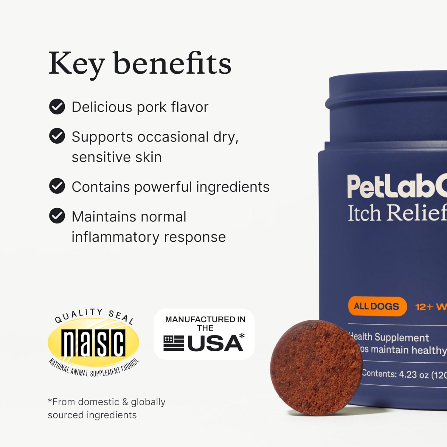 Itch Relief Chew Pro – Itch Relief Chews for Dogs – Omega 3 for Dogs Itch Supplement - Packed with Beneficial Fatty Acids for Healthy Skin – Seasonal Allergies Support - Packaging May Vary