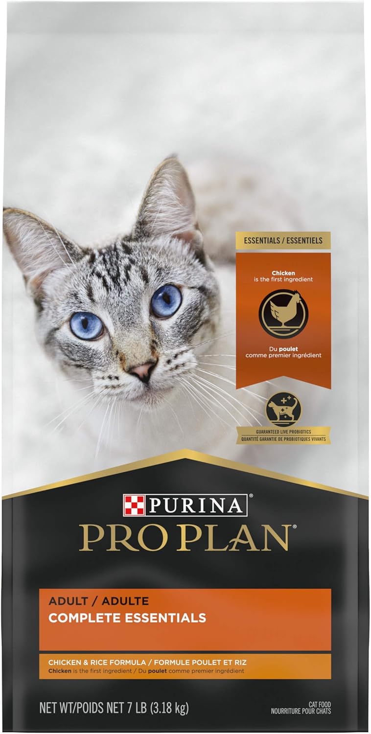 High Protein Cat Food with Probiotics for Cats, Chicken and Rice Formula - 16 Lb. Bag