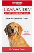 Crananidin Cranberry Extract Urinary Tract Health Supplement for Dogs, 75 Chewable Tablets