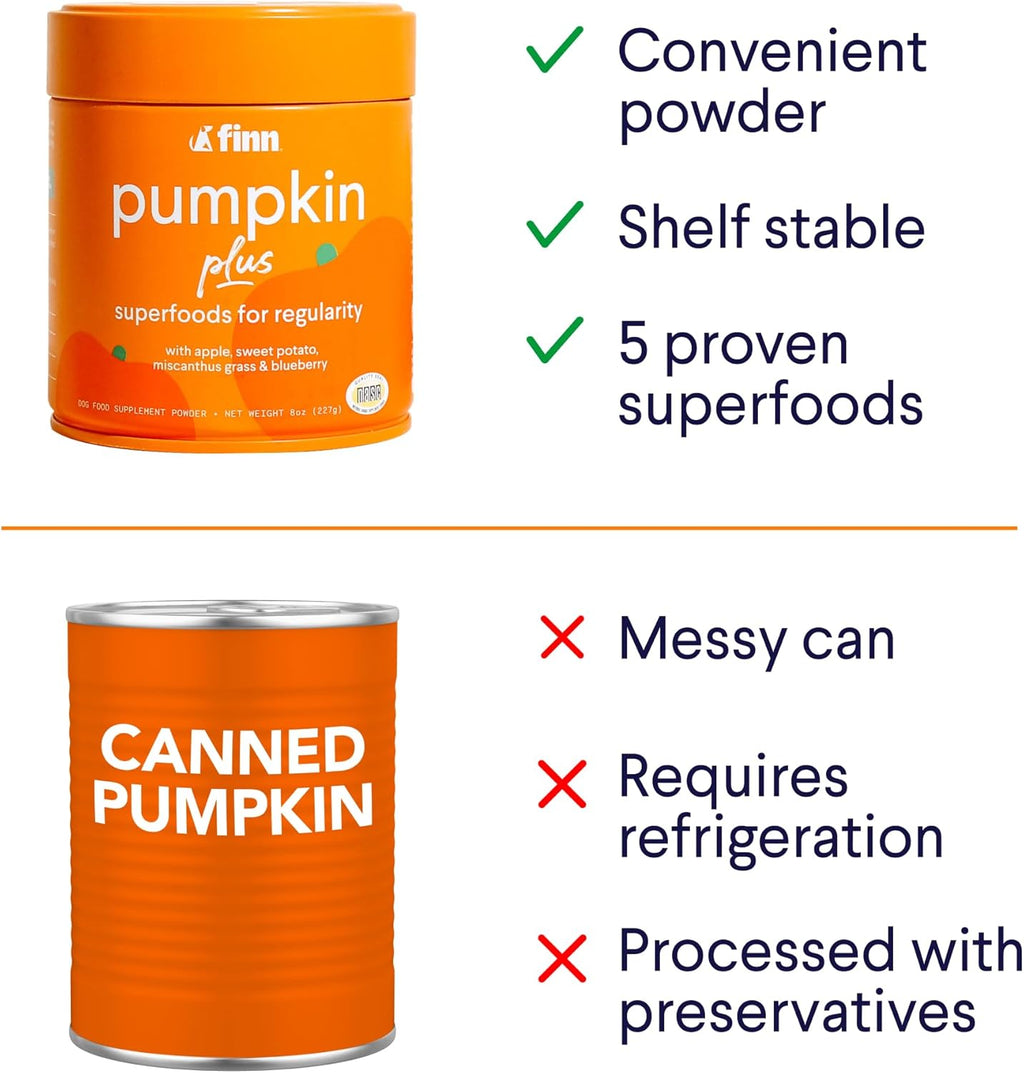 Pumpkin Plus: Daily Digestive Support & Fiber-Rich Topper for Dogs | Promotes Regularity & Gut Health with Superfoods