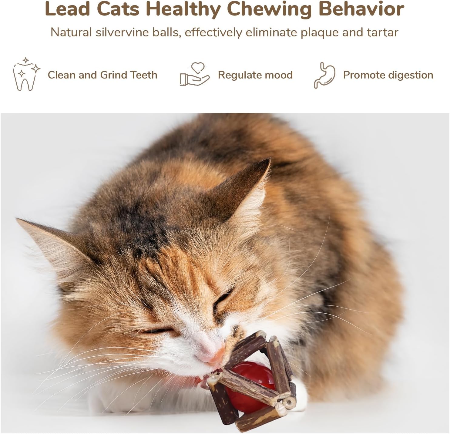 Cat Tree, 4 in 1 Large Modern Cats Tower with Jute Scratching Post and Hammock, Wood Cat Condo with Silvervine Balls, Brown Cat Climber Stand Playhouse for Indoor Cats, Retro Style