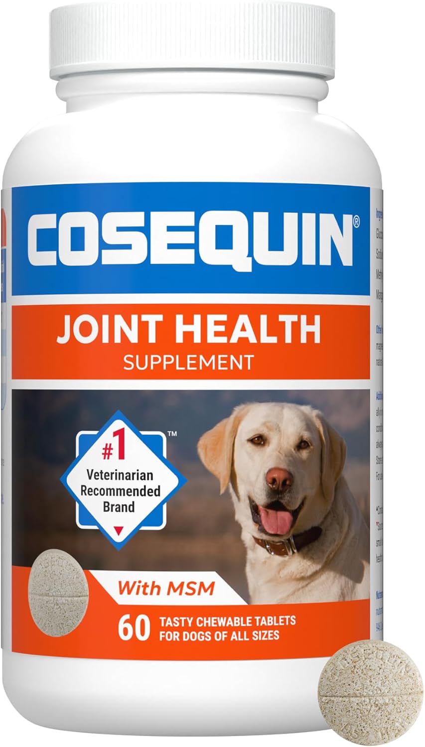 Nutramax Cosequin for Dogs Joint Health Supplement, Contains Glucosamine for Dogs, plus Chondroitin and MSM, Supports Healthy Joints, Chewable Tablets, 250 Count