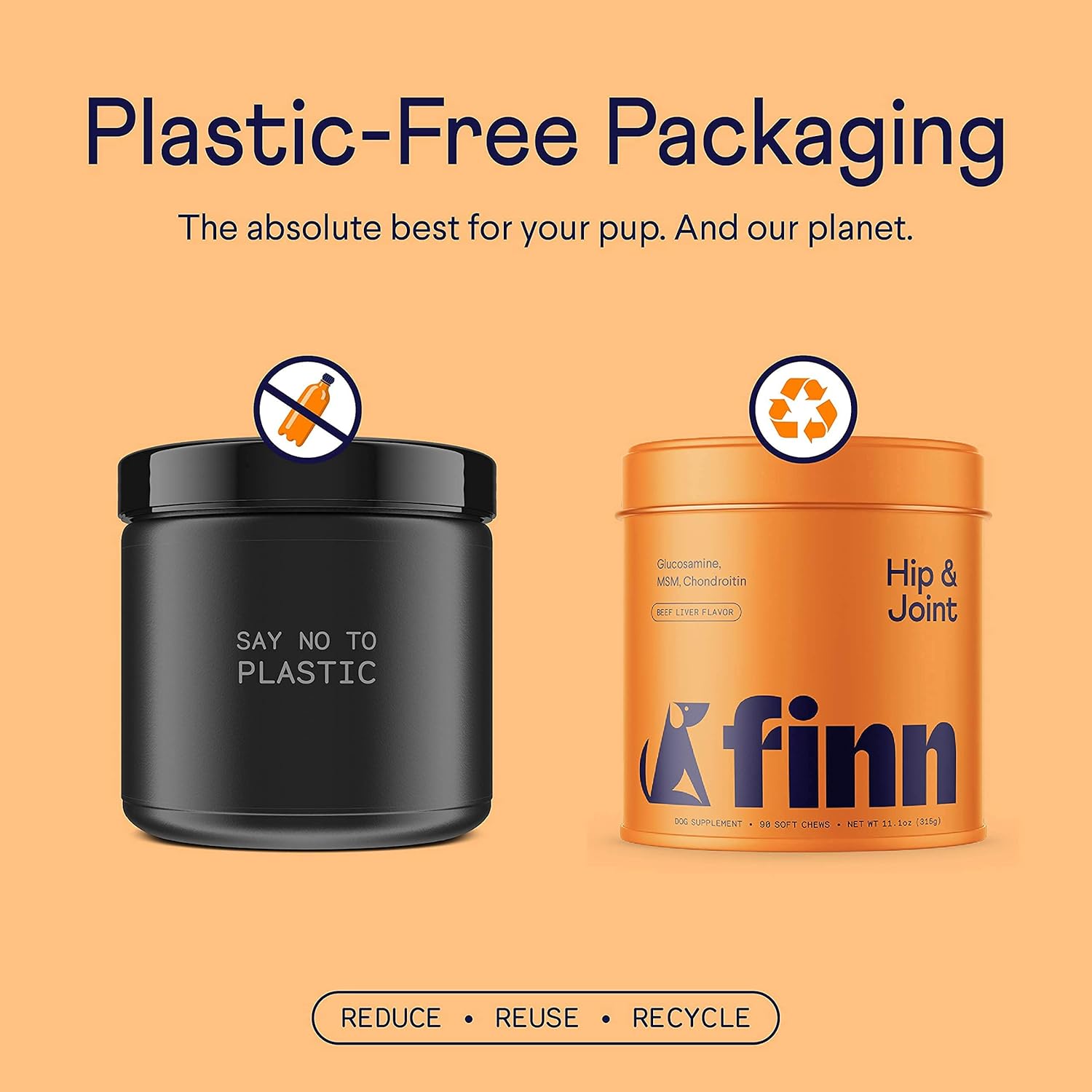 Hip and Joint Supplement for Dogs | Glucosamine, Chondroitin & MSM for Joint and Mobility Support | with Turmeric, Bioperine and B-Vitamins | 90 Soft Chews