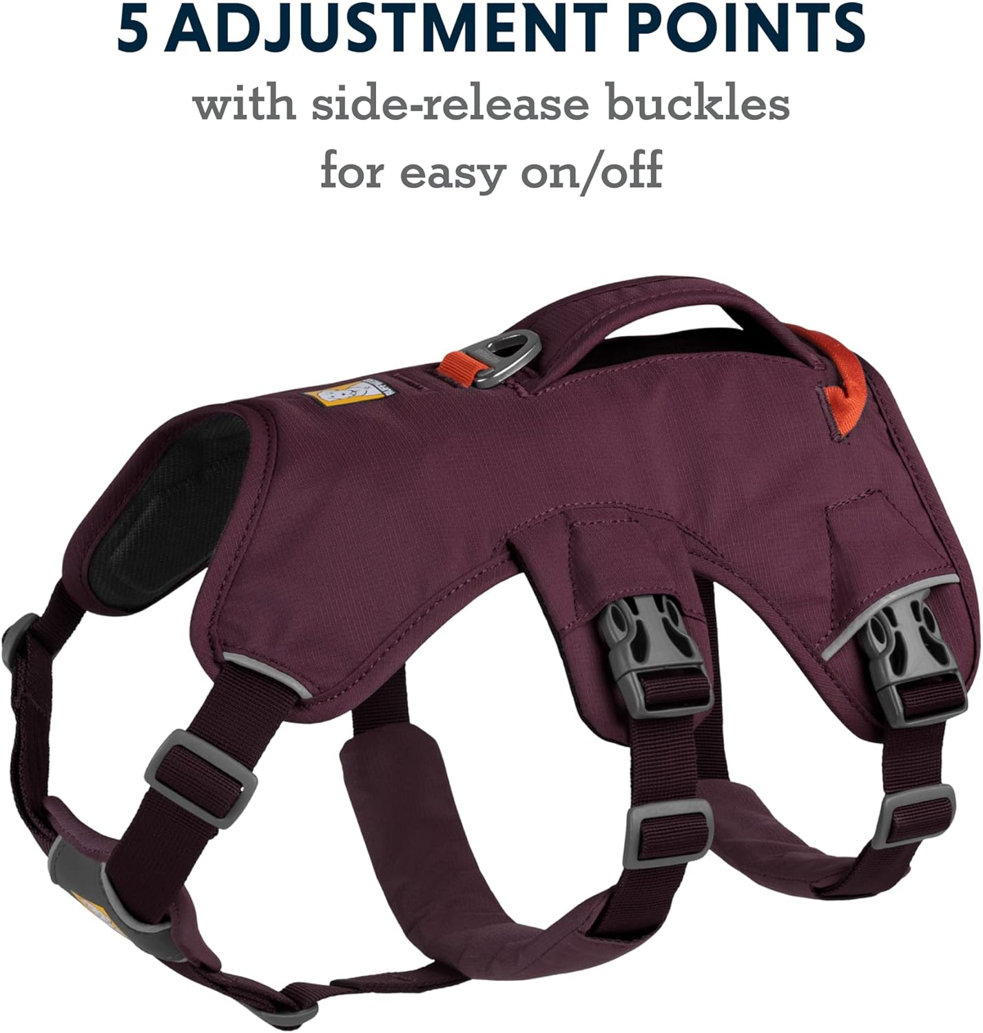 , Web Master, Multi-Use Support Dog Harness, Hiking and Trail Running, Service and Working, Everyday Wear, Purple Rain, Xx-Small