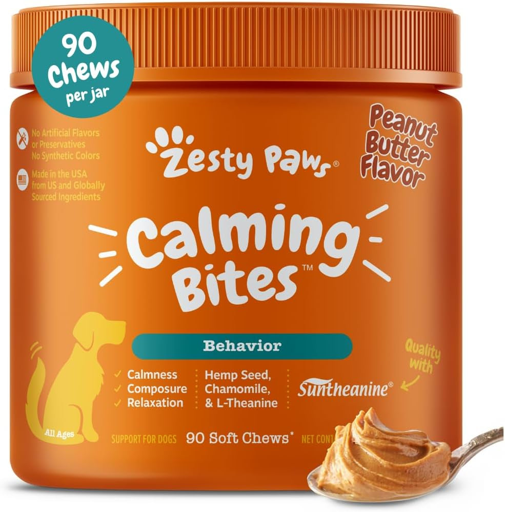 Calming Chews for Dogs Composure & Relaxation for Everyday Stress & Separation Peanut Butter 90 Count
