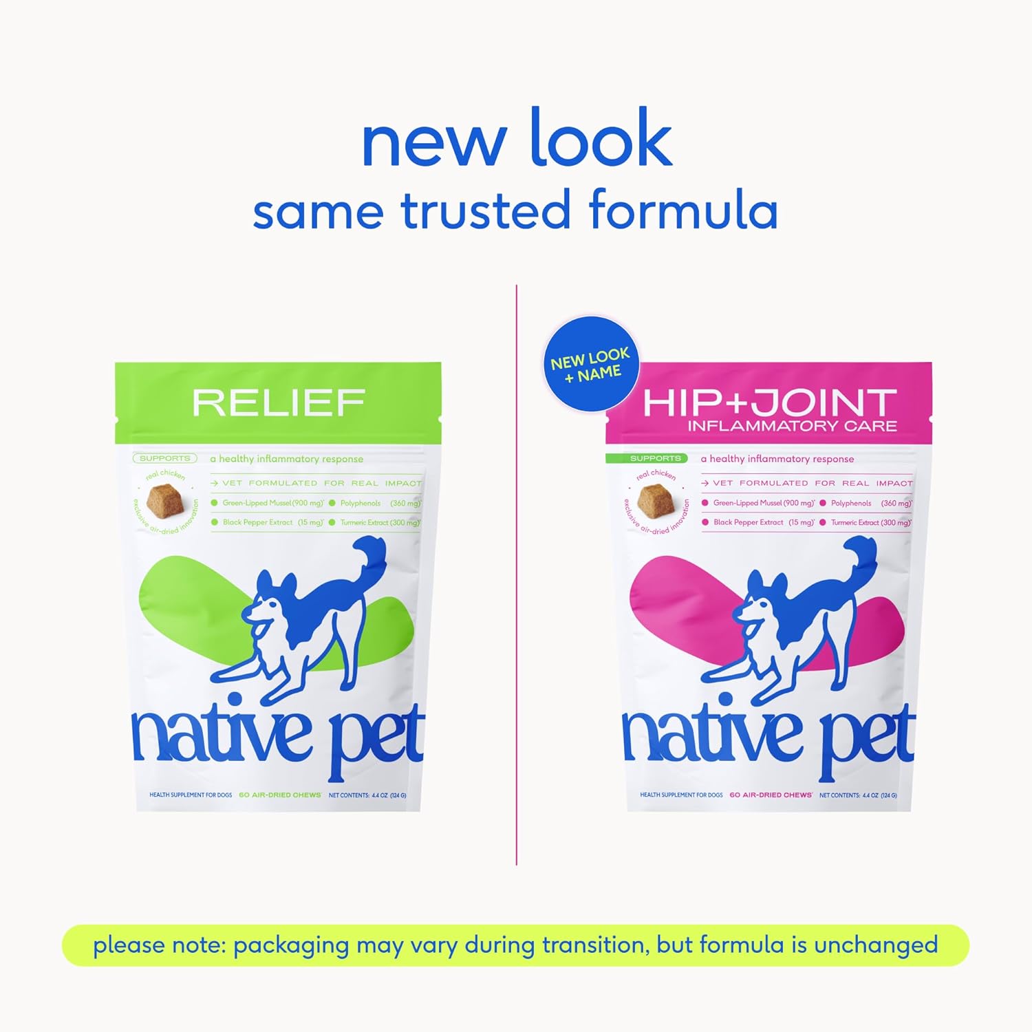 Pain Relief for Dogs - Collagen for Dogs Promotes Joint Health, Reduce Inflammation & Stiffness - Senior Pup Joint Supplement - Natural Pain Reliever for Active & Aging Pets - 30 Chews