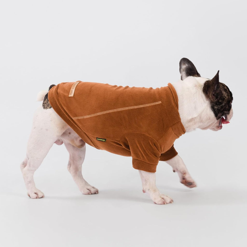 3 Pack Classic Fleece Dog Sweater, Turtleneck Dog Sweatshirt, Winter Clothes for Small Dogs Boy Girl, Pet Pullover Jumper, Cat Apparel, Orange, Yellow, Coffee, XL